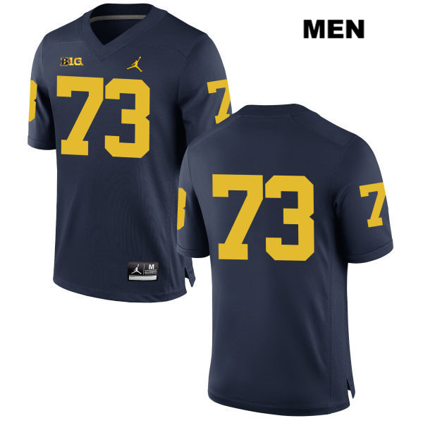 Men's NCAA Michigan Wolverines Maurice Hurst #73 No Name Navy Jordan Brand Authentic Stitched Football College Jersey IM25J62AD